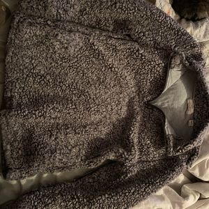 fluffy half zip up